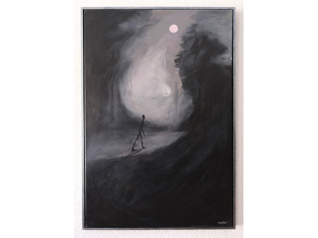 Le marcheur sous la lune