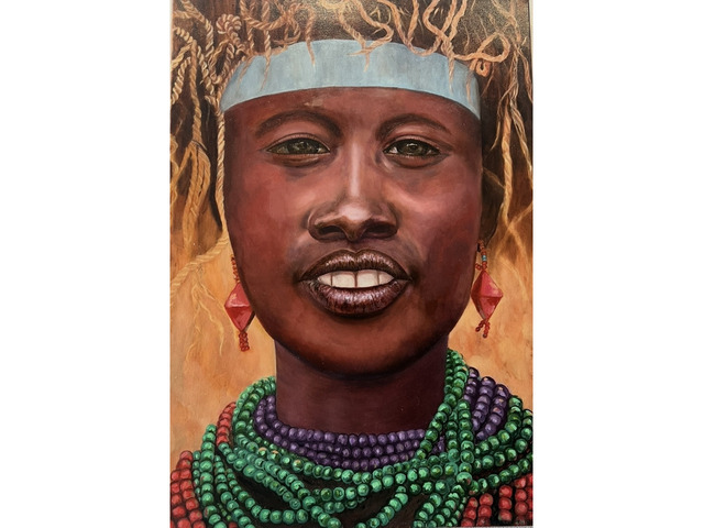 Jeune fille au collier de perles